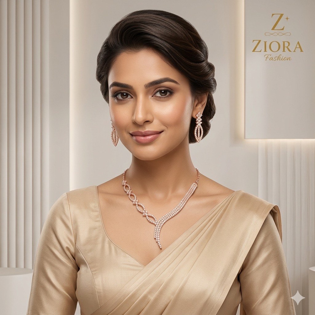 Ziora Radiance Curve Necklace Set