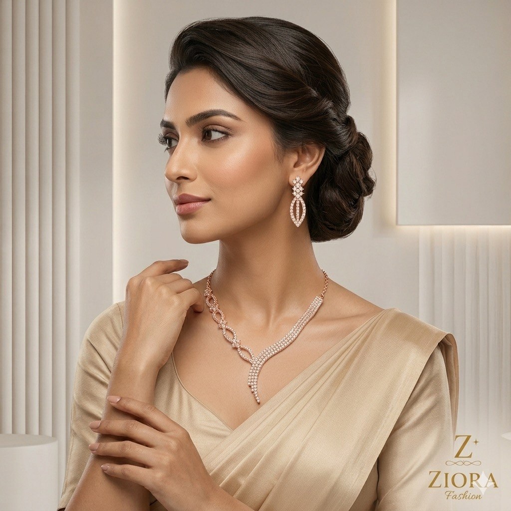 Ziora Radiance Curve Necklace Set