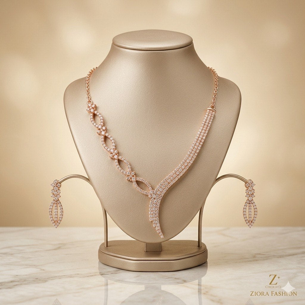 Ziora Radiance Curve Necklace Set