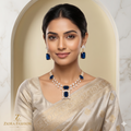 Royal Blue Necklace & Earrings Set