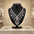 Elegant Dual-Tone Drop Necklace Set